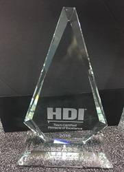 HDI Team Certified Pinnacle of Excellence Award