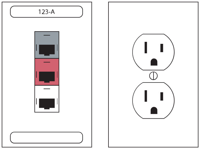 network plug, power outlet, IT
