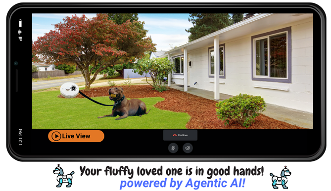 AI generated image of an agentic AI dog sitter