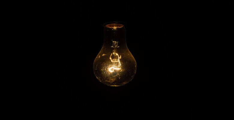 faint glow of a bulb