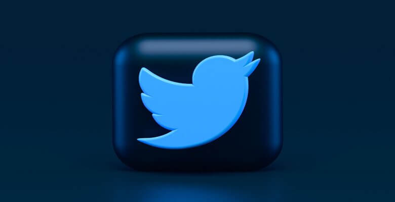 A dark version of the Twitter icon