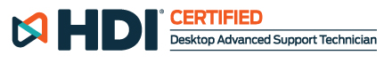 HDI Certified | Desktop Support Technician